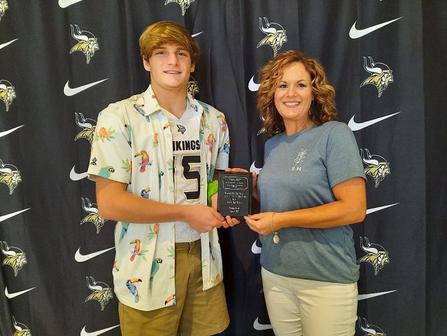 Reed presented with POTW award
