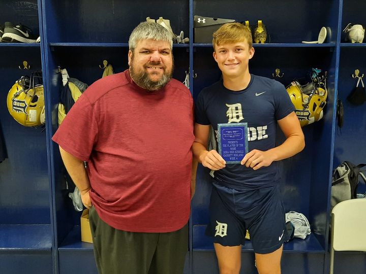 Hogland presented with Week 5 POTW plaque