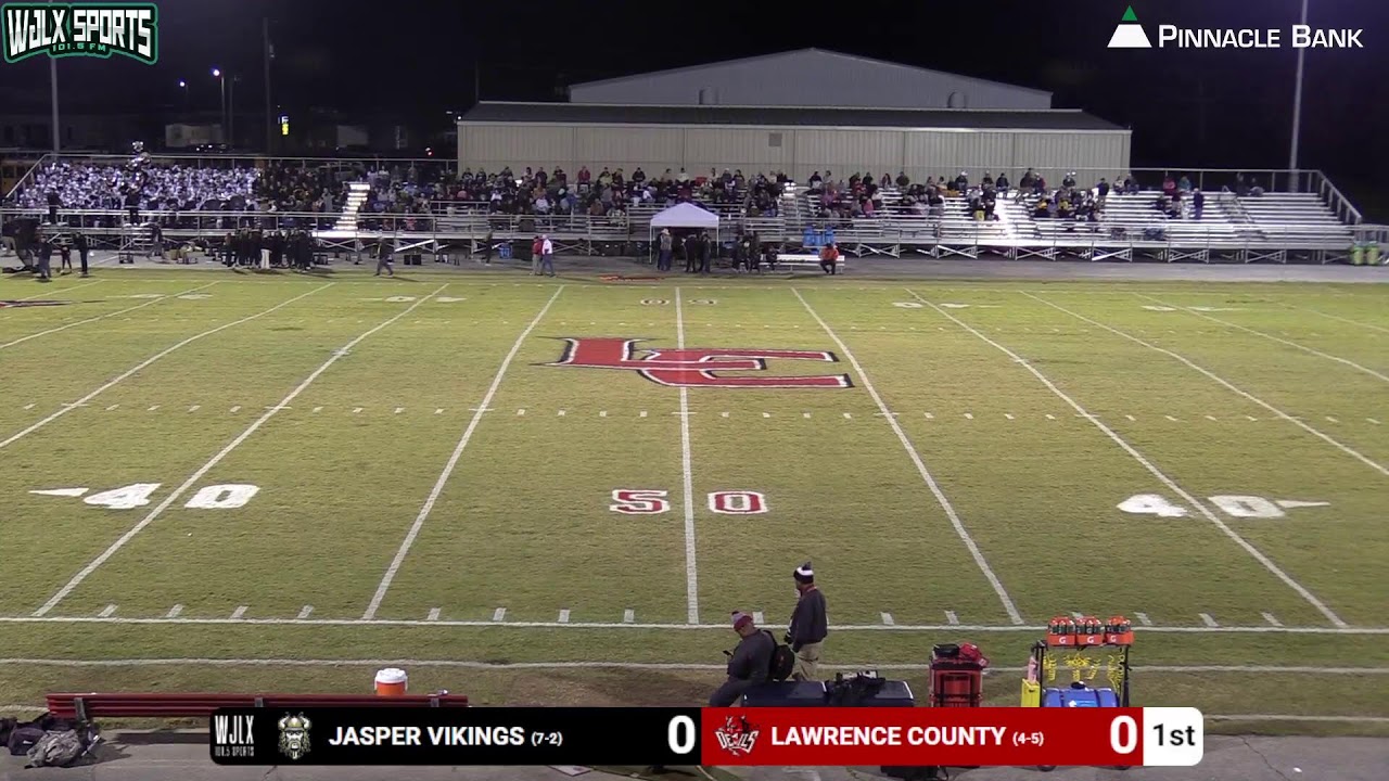 Jasper Vikings vs. Lawrence County Red Devils – 10/31/25 – Presented by Pinnacle Bank