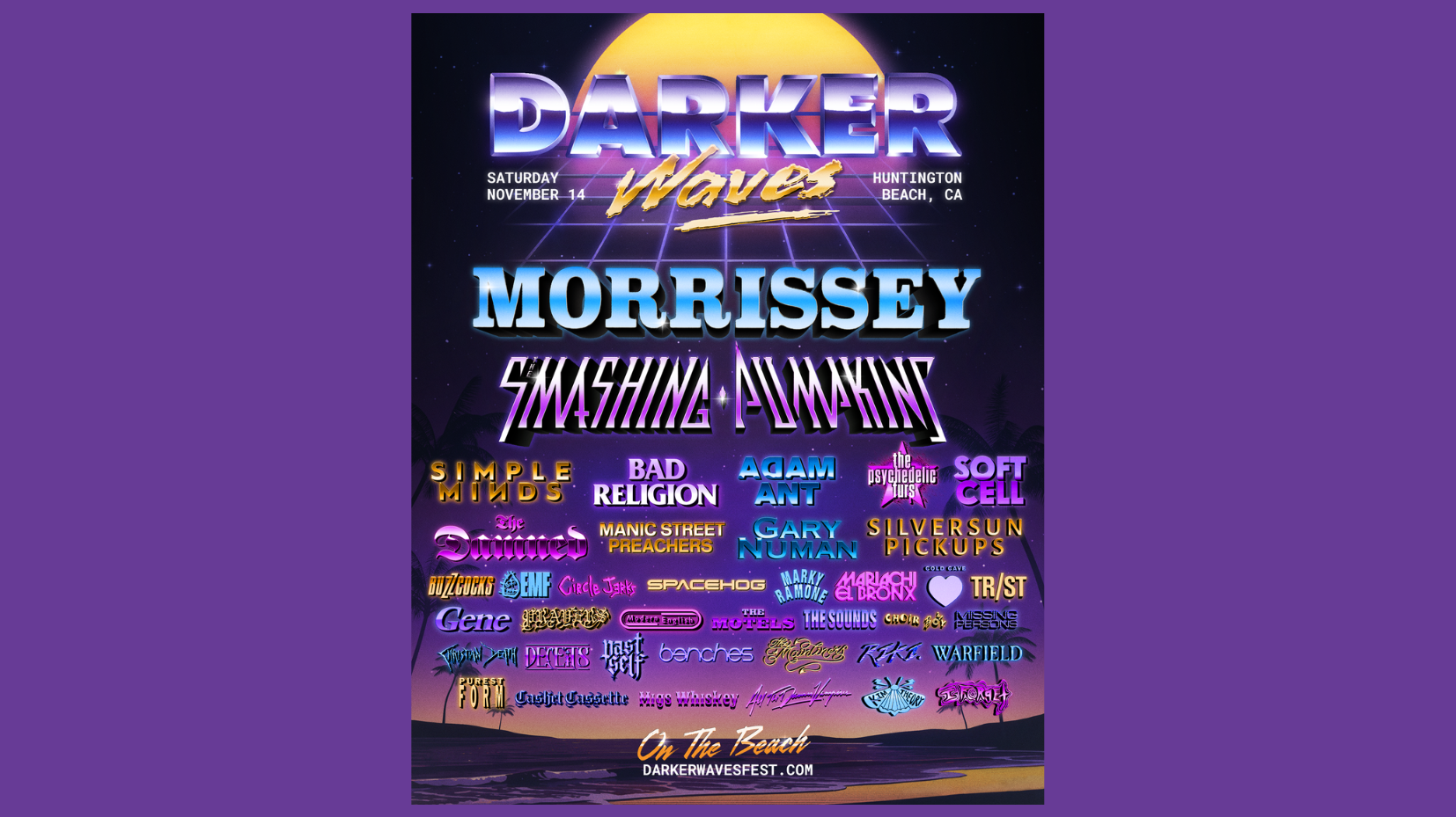 Smashing Pumpkins, Simple Minds to play 2026 Darker Waves Festival