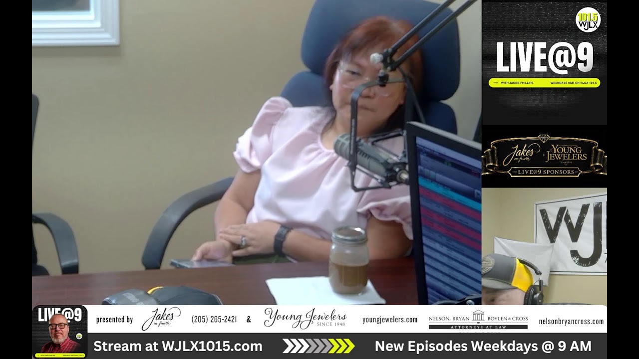 Live@9 with James Phillips, guest Romalyn Aaron and Mick Crump of Stronger Mental Health Counseling