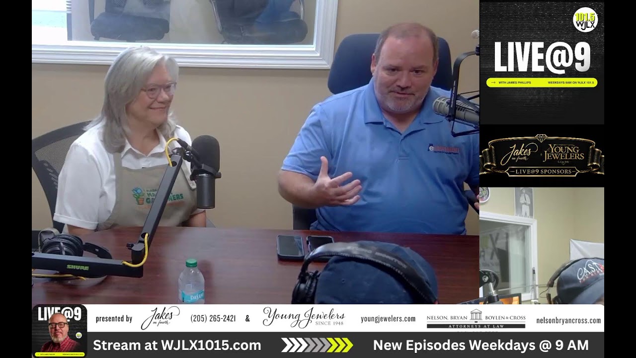 Live@9 with James Phillips, guests Brian Brown and Sandra Courington.